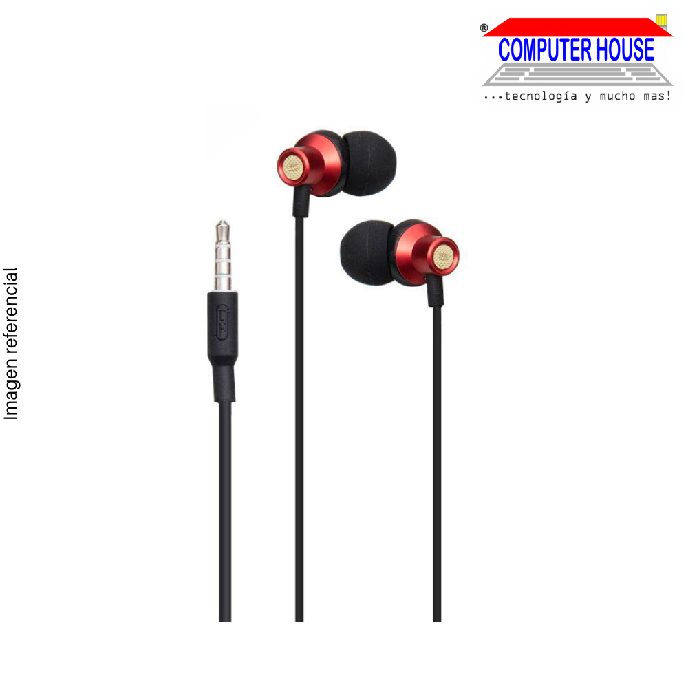 XO HEADSET | Wired In-Line Earphones | Metal Sound Chamber with Microphone | with 3.5mm Jack (EP15)