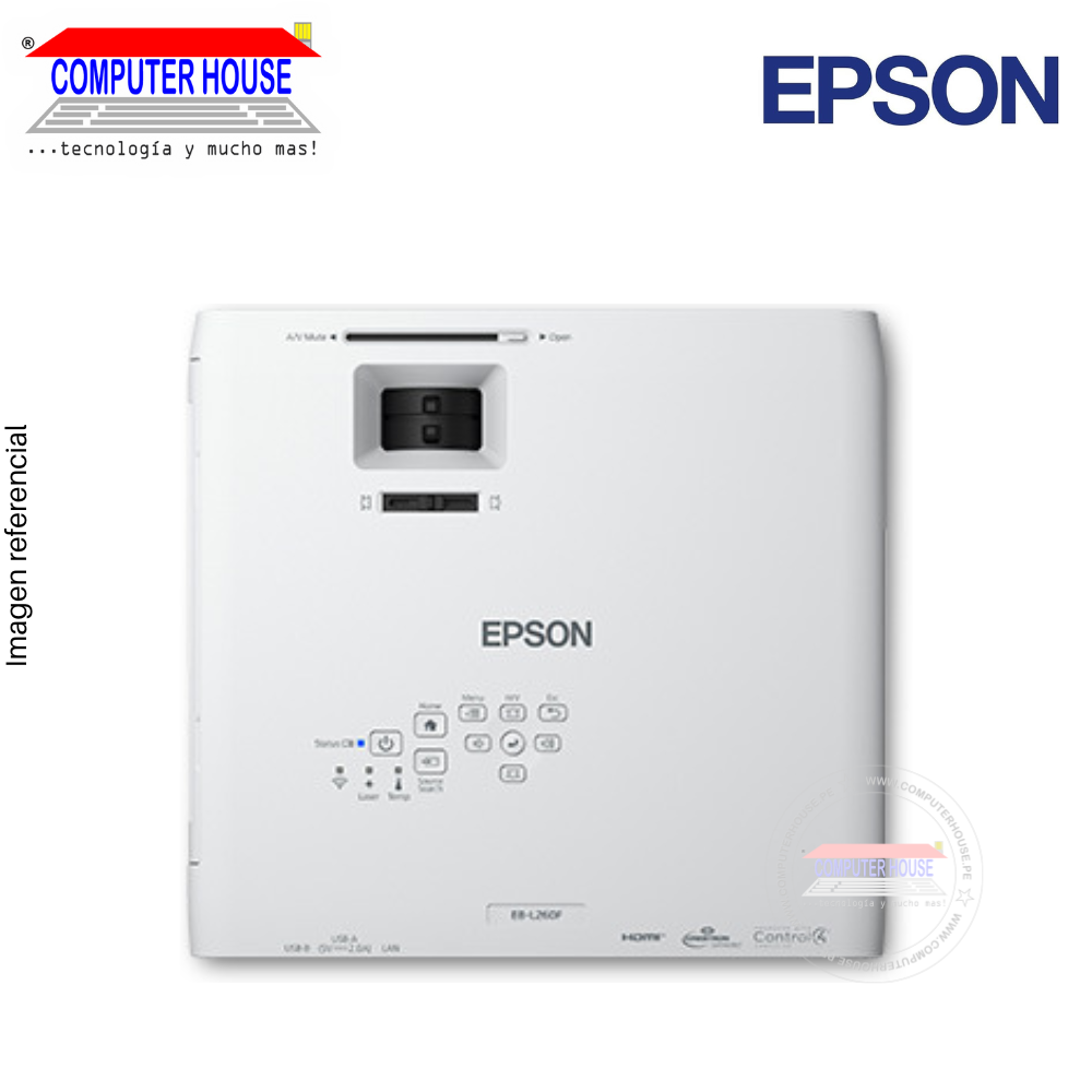 Proyector EPSON PowerLite L260F 1080p 3LCD, 4600 Lúmenes, 1920 x 1080px, HDMI/VGA.