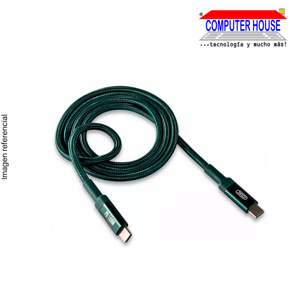 XO CABLE | 100W | Type-C To Type-C | Braided Nylon 1m (NB-Q168)