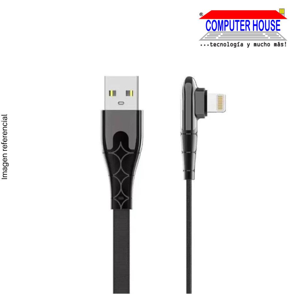 LDNIO Cable | USB 3.0 | 90-Angle | 2.4A (LS582)