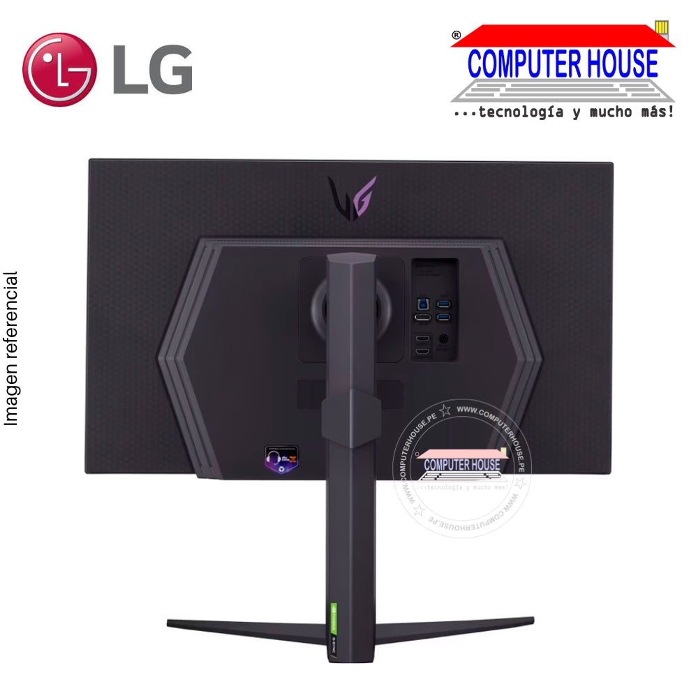 Monitor Gamer LG 27" 27GR93U, Flat (plano), 4K, 3840x2160 UHD, 144Hz, 1Ms, Rotación Pivote, Puertos 1xDisplayPort/2xHDMI.