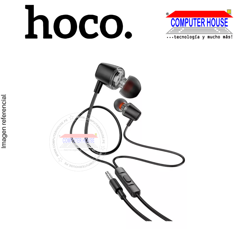 Transparent Universal Earphones Hoco M107 Negro