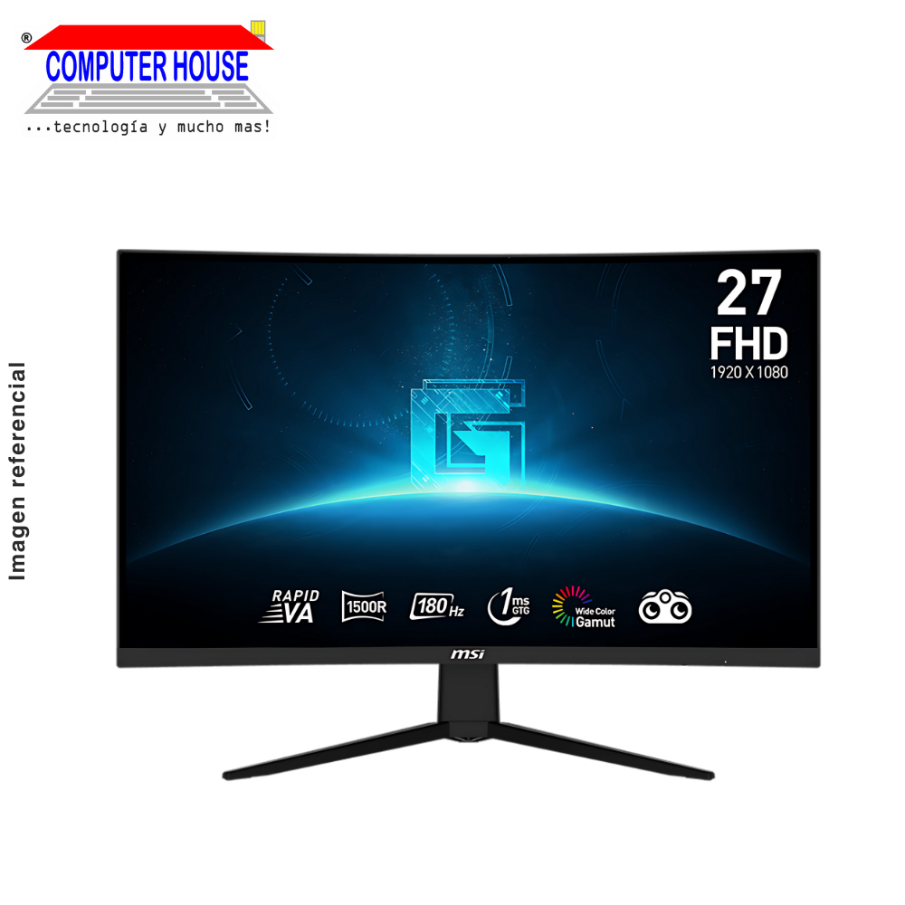 Monitor Gamer MSI 27" MAG 27C6X, Curvo, FHD VA, 250 Hz, 1 ms, HDMI, DP