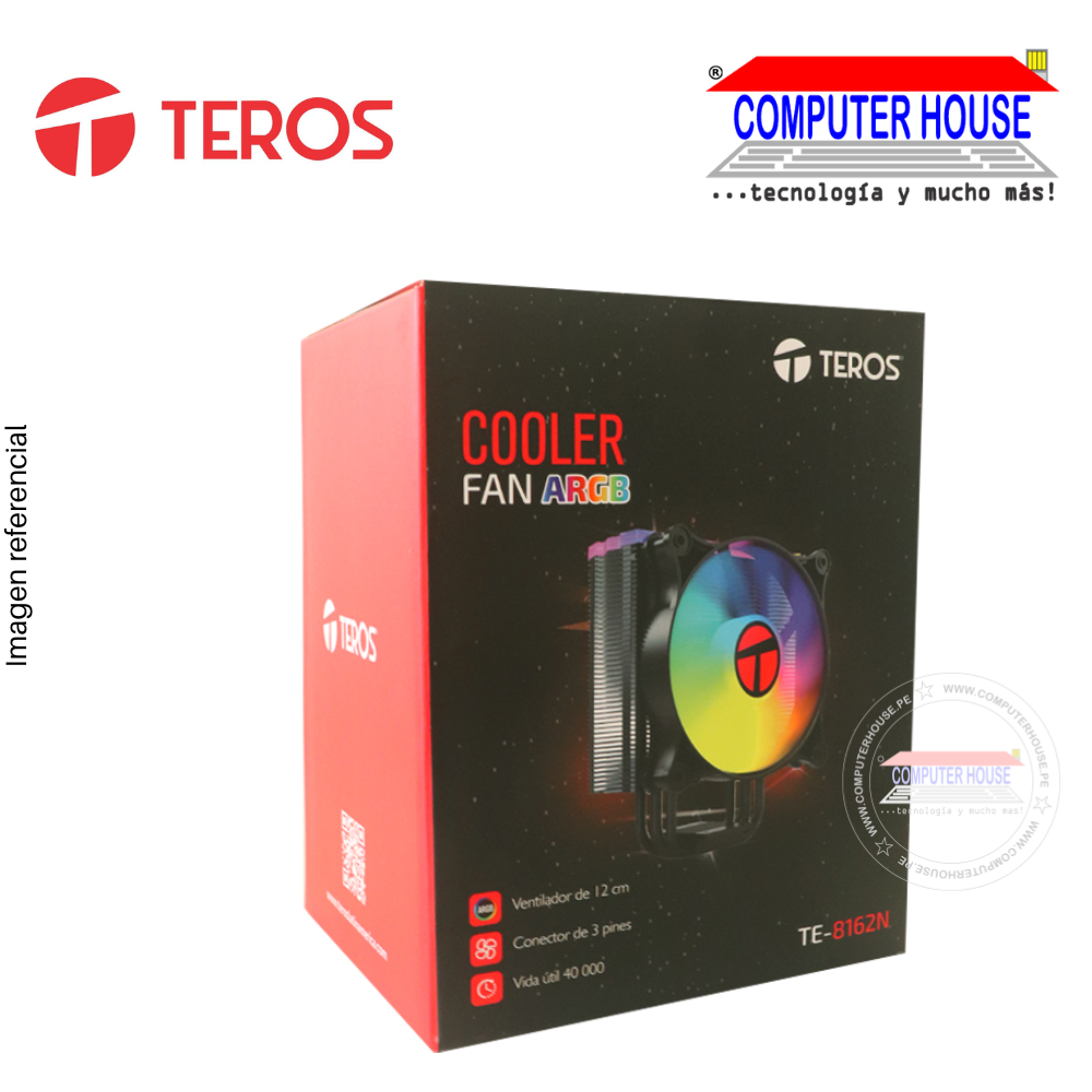 Cooler para procesador TE-8162N, Intel y AMD, TDP 150W Máx, Aire