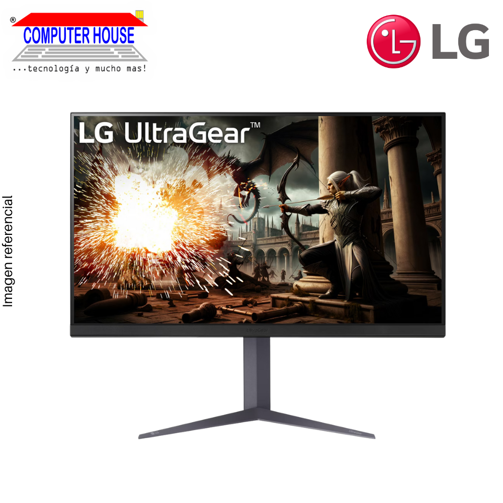 Monitor Gamer LG 31.5" 32GS75Q UltraGear QHD, IPS, 2560x1440, 180Hz, 2xHDMI, 1xDisplayPort, 1xHeadphone-Out.