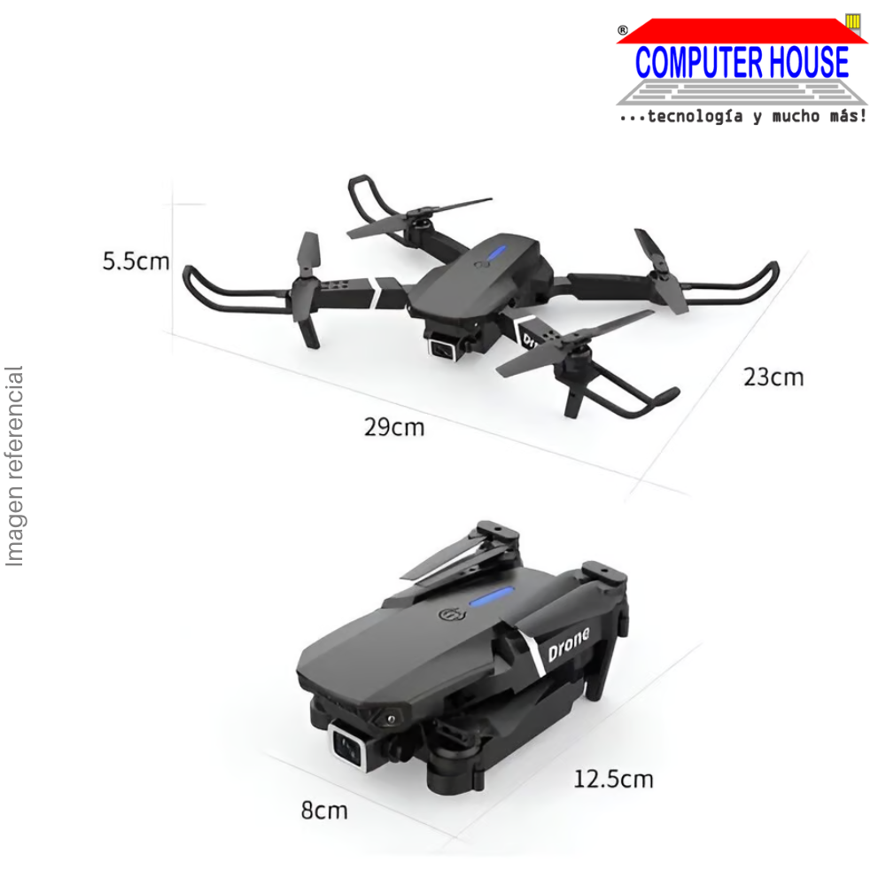 Dron E88 Pro mini, doble Cámara 4K estabilizador de vuelo