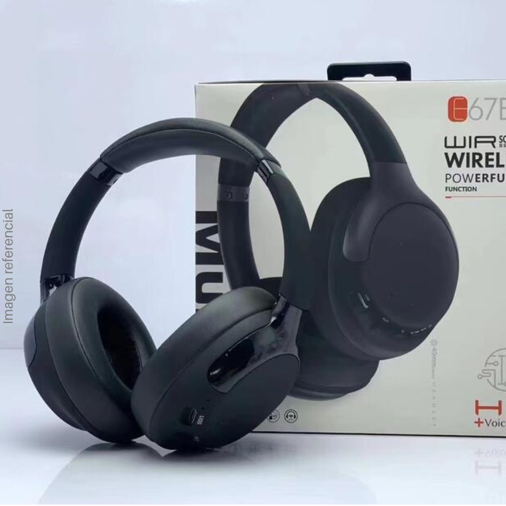 E67 Wireless Headband Headphones with Noise Cancelling, Bluetooth, Microphone - Colors