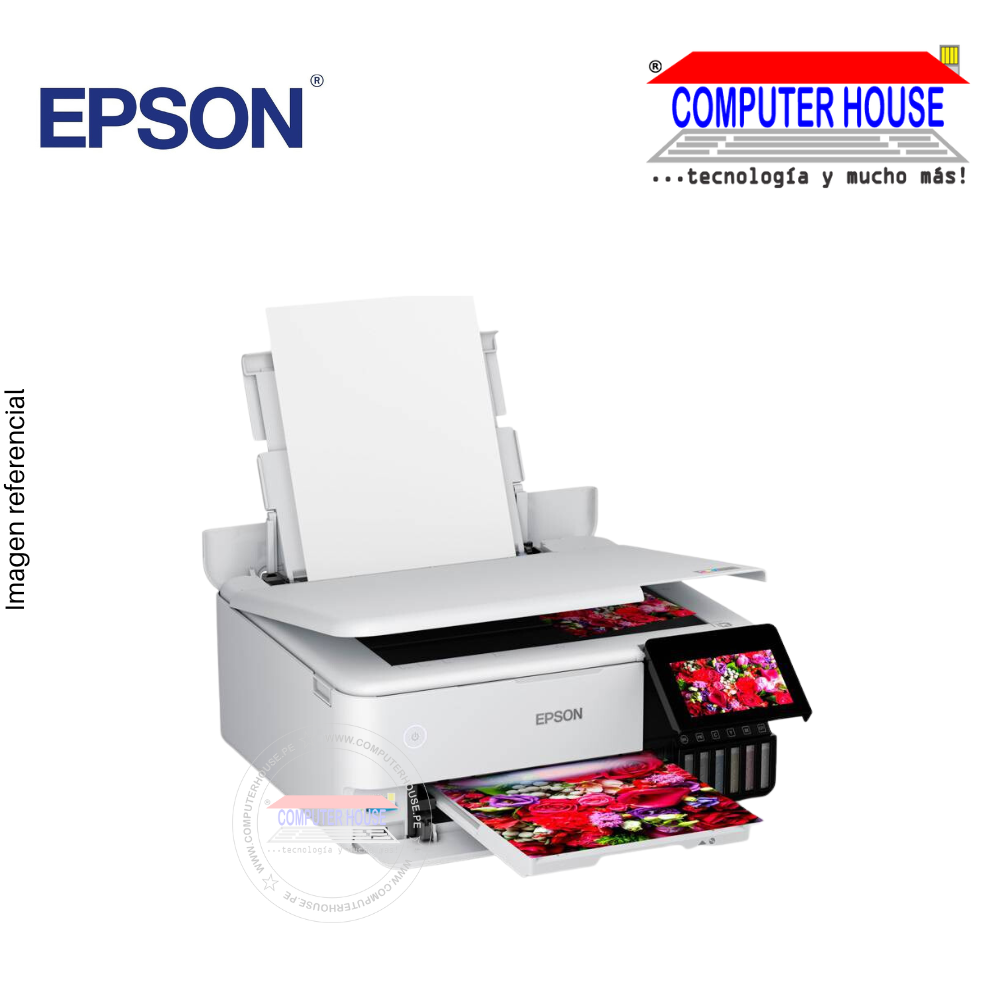Impresora Fotográfica con Sistema Continuo EPSON L8160, A4, Multifuncional (imprime, copia y escanea), USB/Wi-Fi/LAN.