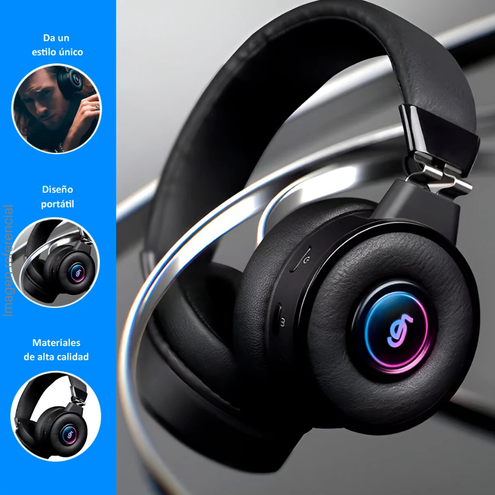 KING KONG Wireless Noise Cancelling Headphones with Bluetooth and Microphone - Black