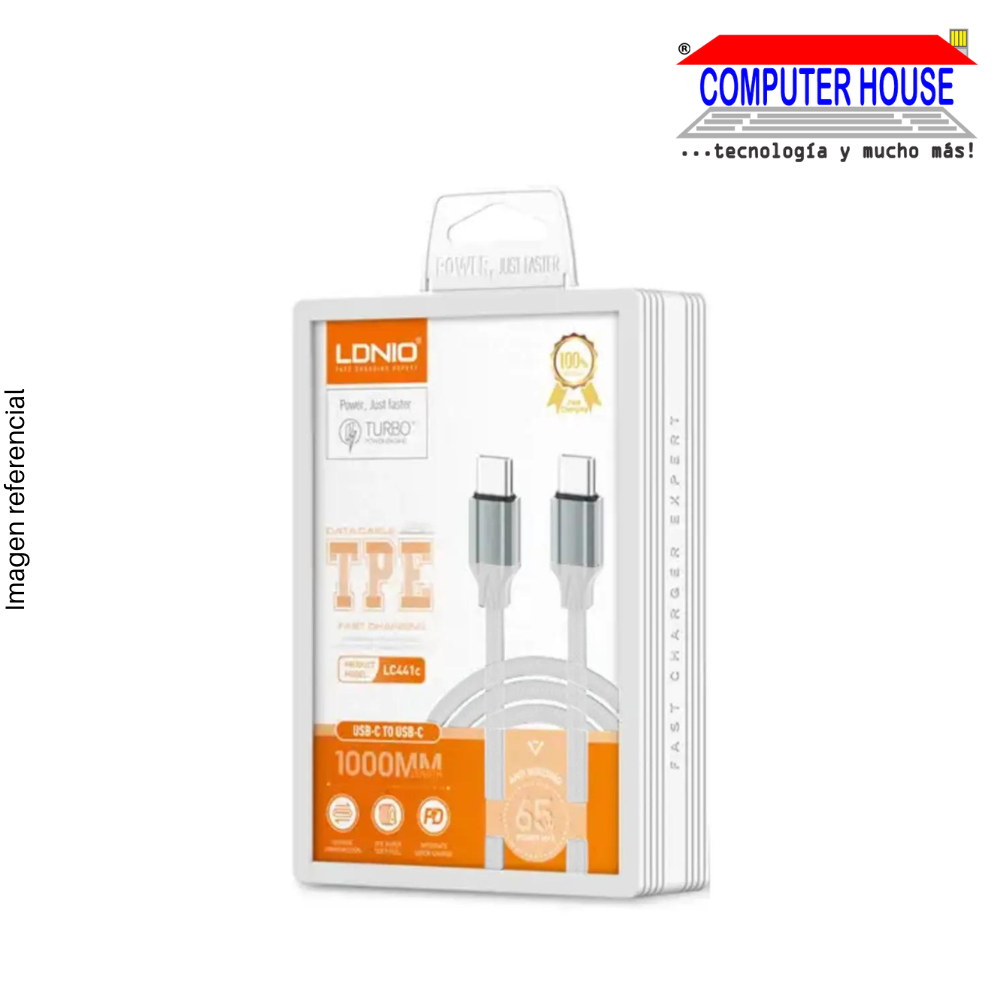 LDNIO CABLE | MOD | FAST CHARGING | USB-C TO USB-C | 65W 1M (LC441C)