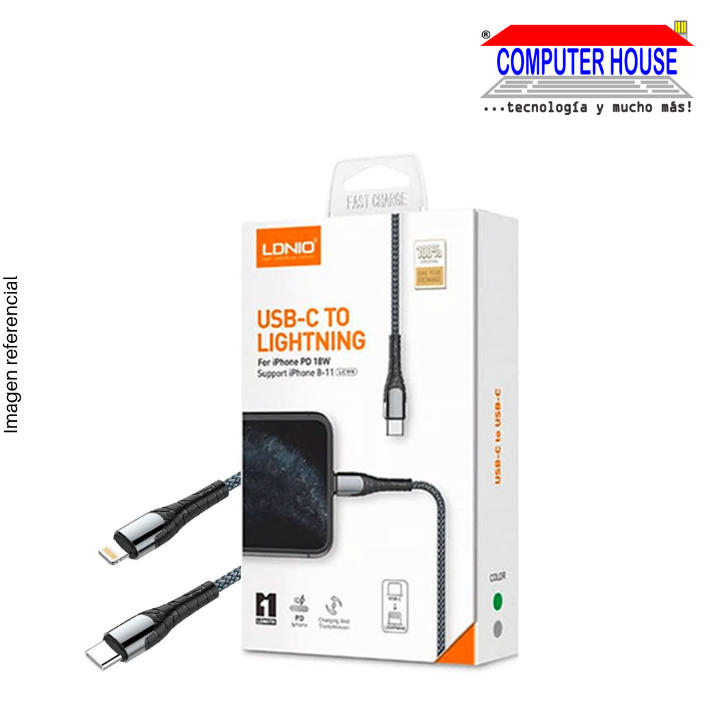 LDNIO CABLE | USB-C TO LIGHTNING FOR IPHONE 11, 11 PRO, 11 PRO MAX | 2MT (LC112)