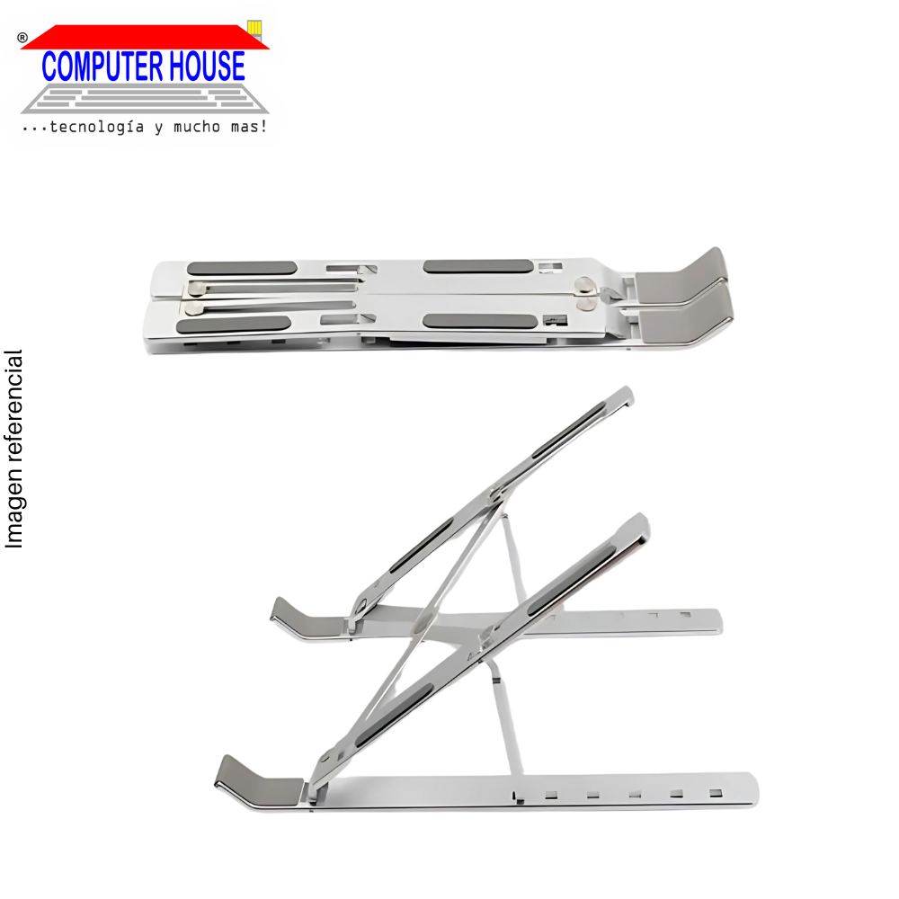 Base for Laptop up to 15.6", metallic.