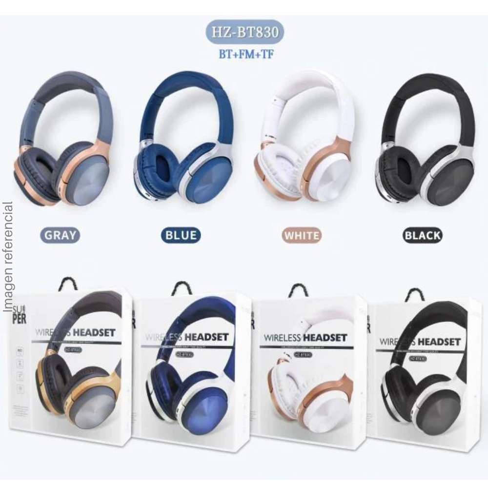 HZ-BT830 Wireless Headband Headphones with Noise Cancelling, Bluetooth, Microphone - Colors
