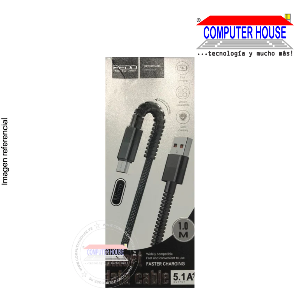 USB to Micro USB Cable RD-30V 5.1A 1 meter.