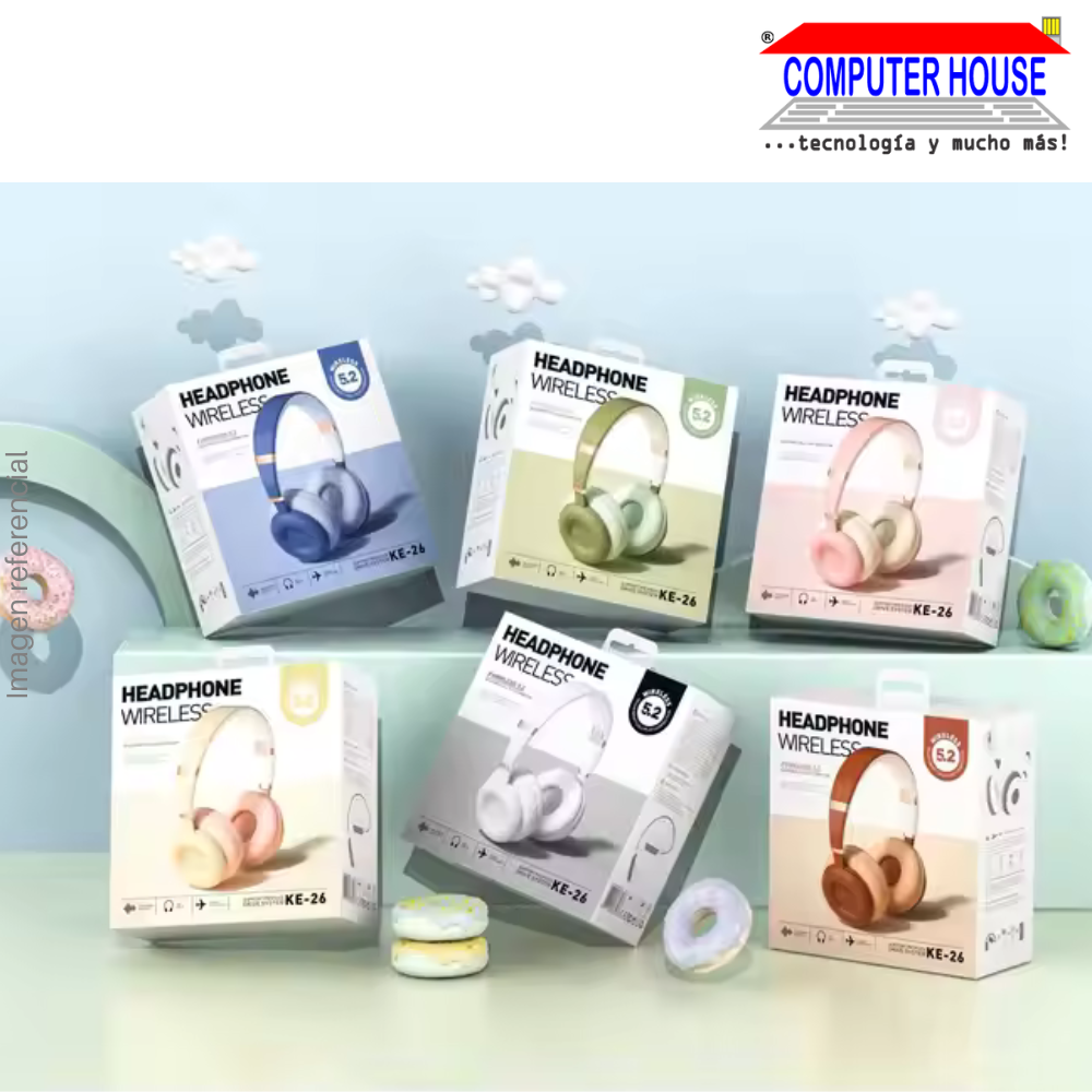 KE-26 Wireless Headband Headset, Bluetooth, Microphone - Colors