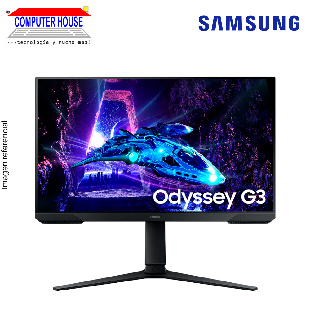 Monitor Gamer SAMSUNG 24" Odyssey G3 FHD, VA, 180Hz, 1ms, HDMI, DisplayPort, Plano.