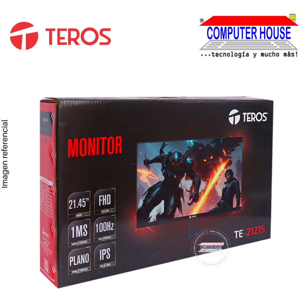 TEROS Monitor 21.45" TE-2121S, Flat (plano), 1920x1080 FHD, IPS, HDMI / VGA / VESA