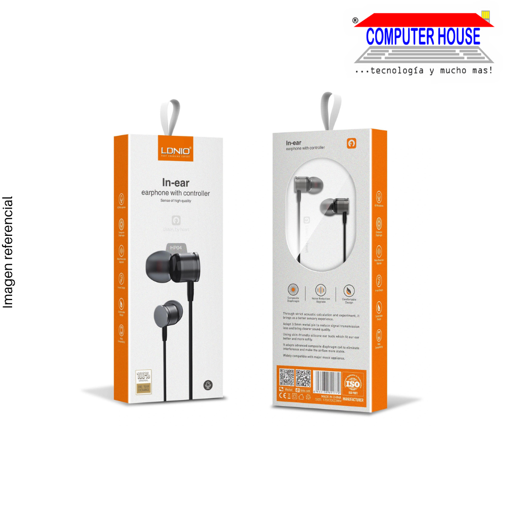 LDNIO HEADSET | Smart noise-cancelling headphones | 3.5mm wired hands-free headset (HP04)