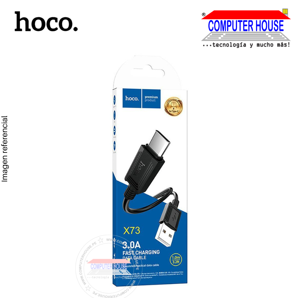 HOCO cable USB a Tipo-C X73 con longitud 1 metro.