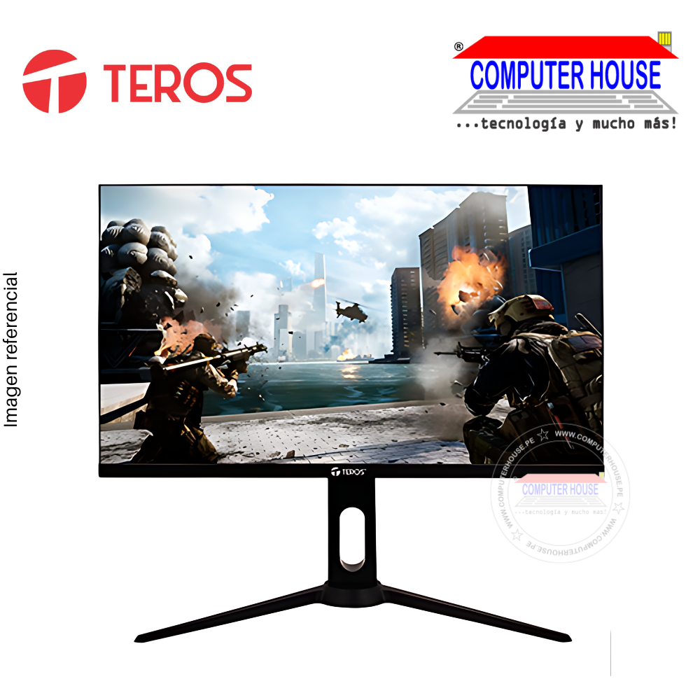 Monitor Gamer Teros 27" TE-2752G, Flat (plano), IPS 165hz, 1920x1080, Full HD, HDMI,DP, Pivot