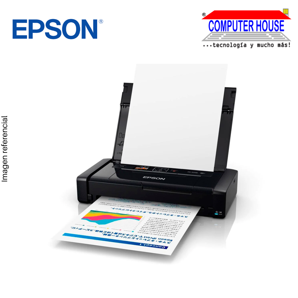 Impresora Portatil de cartuchos de tinta EPSON WorkForce WF-100, A4, Solo Imprime, USB/Wi-Fi.