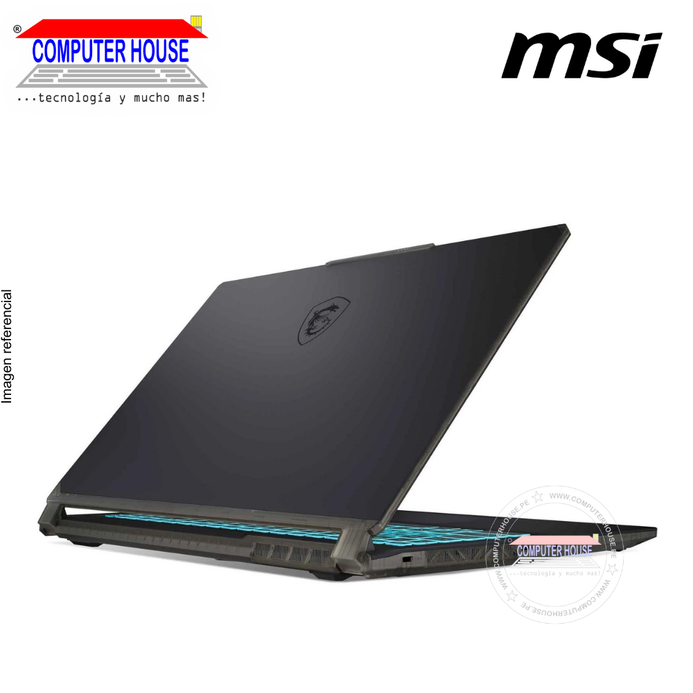 Laptop MSI Cyborg A12VF, Core i7-12650H, RAM 16GB DDR5, SSD 512GB, Video RTX4060 8GB, 15.6" FHD 144Hz, Teclado en Inglés, Windows 11.