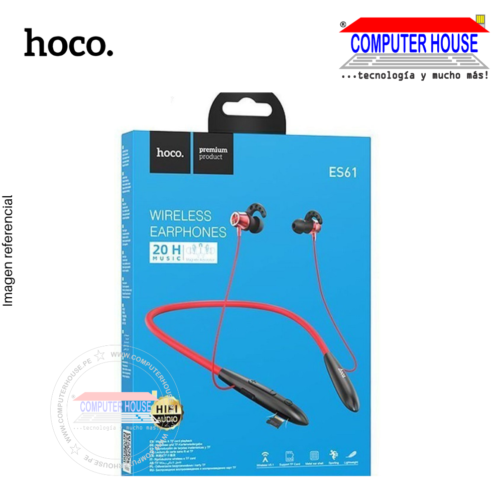 Audífono Inalámbrico Bluetooth Hoco ES61, Deportivo, Colores.