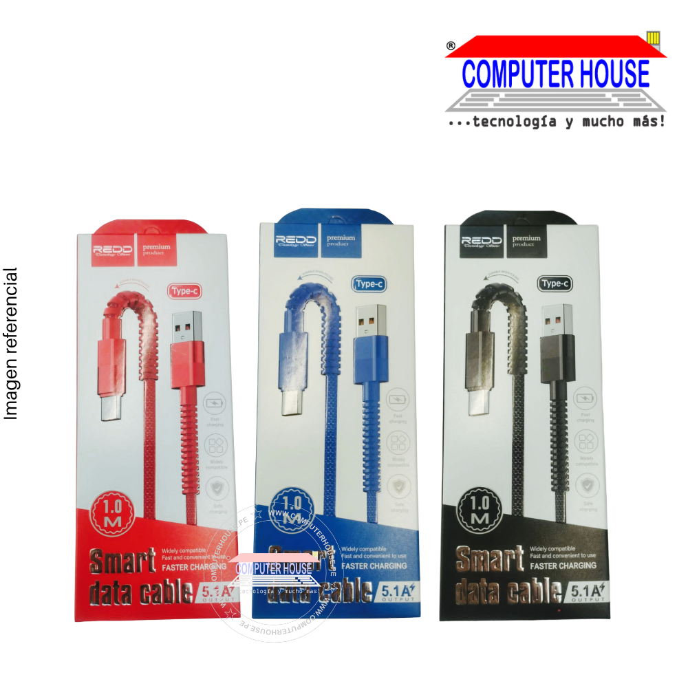 USB to Type-C Cable RD30T 5.1A 1 meter.