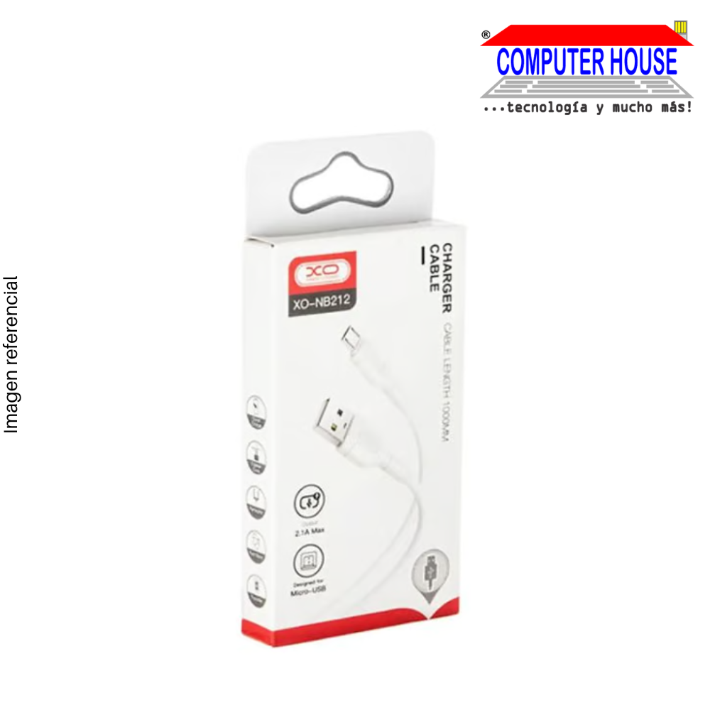 XO CABLE | Usb To Micro V8 Cable 1m 2.1a | White (NB212)