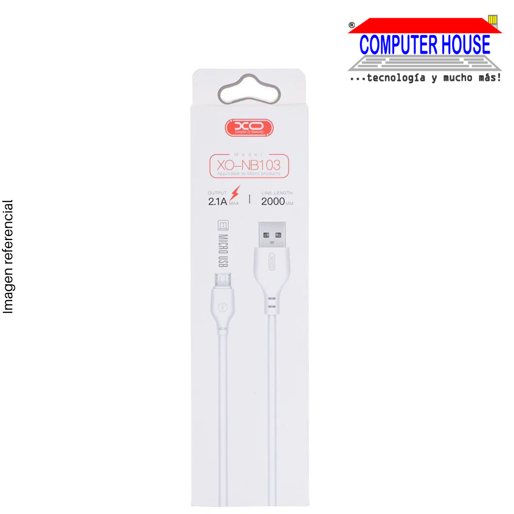 XO CABLE | USB | 2.4A | WHITE (NB103)