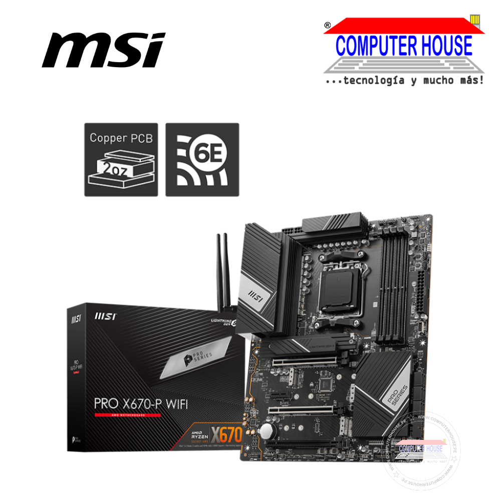 Motherboard MSI PRO X670-P WIFI, Socket AM5, DDR5.