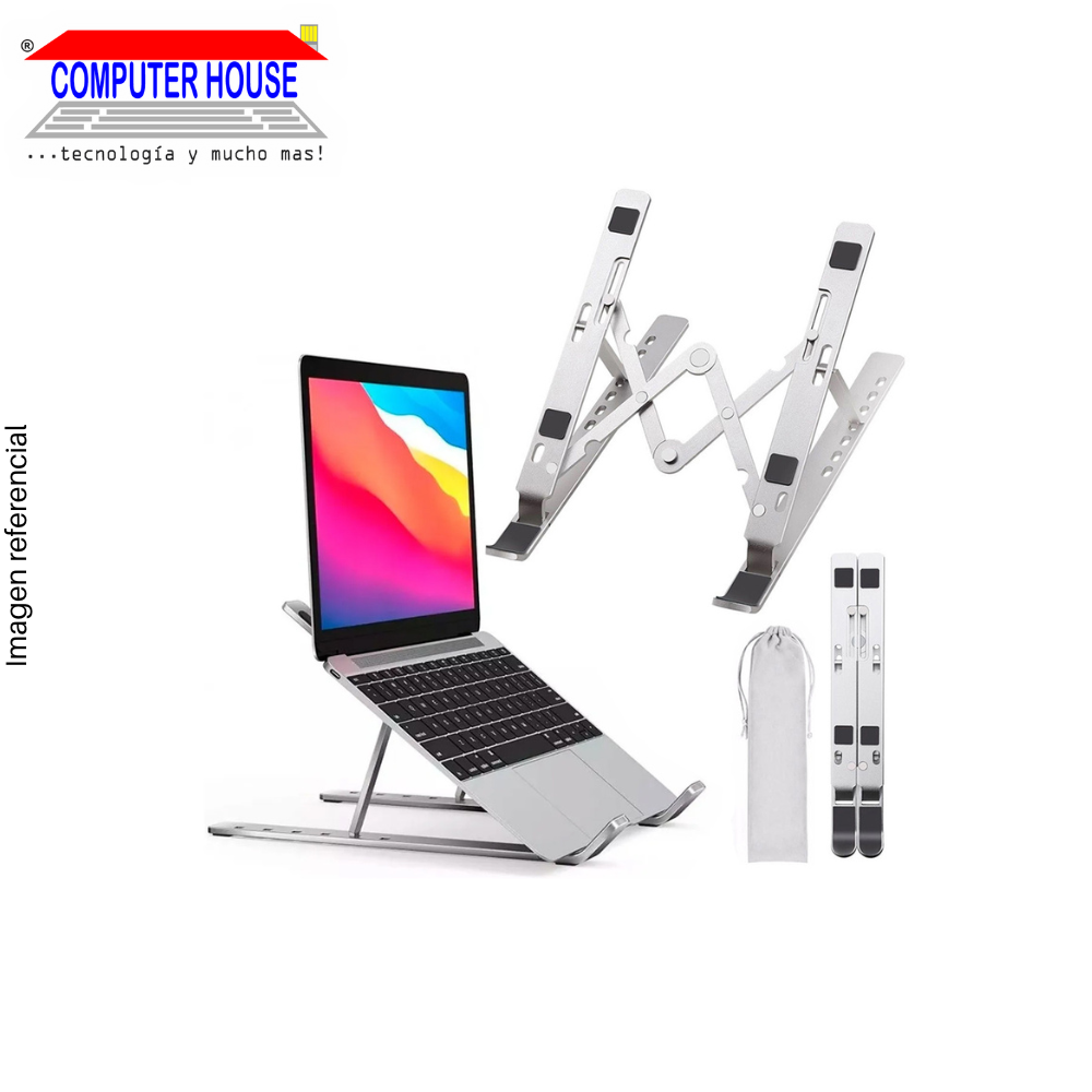 Base for Laptop up to 15.6", metallic.