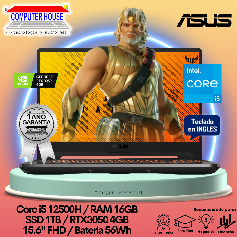 Laptop ASUS TUF FX507ZC4, Core i5-12500H, RAM 16GB, SSD 1TB, 15.6