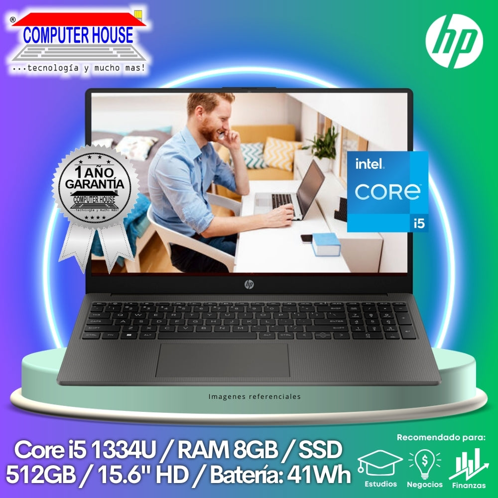 Laptop HP 250 G10, Core i5-1334U, RAM 8GB, SSD 512GB, 15.6