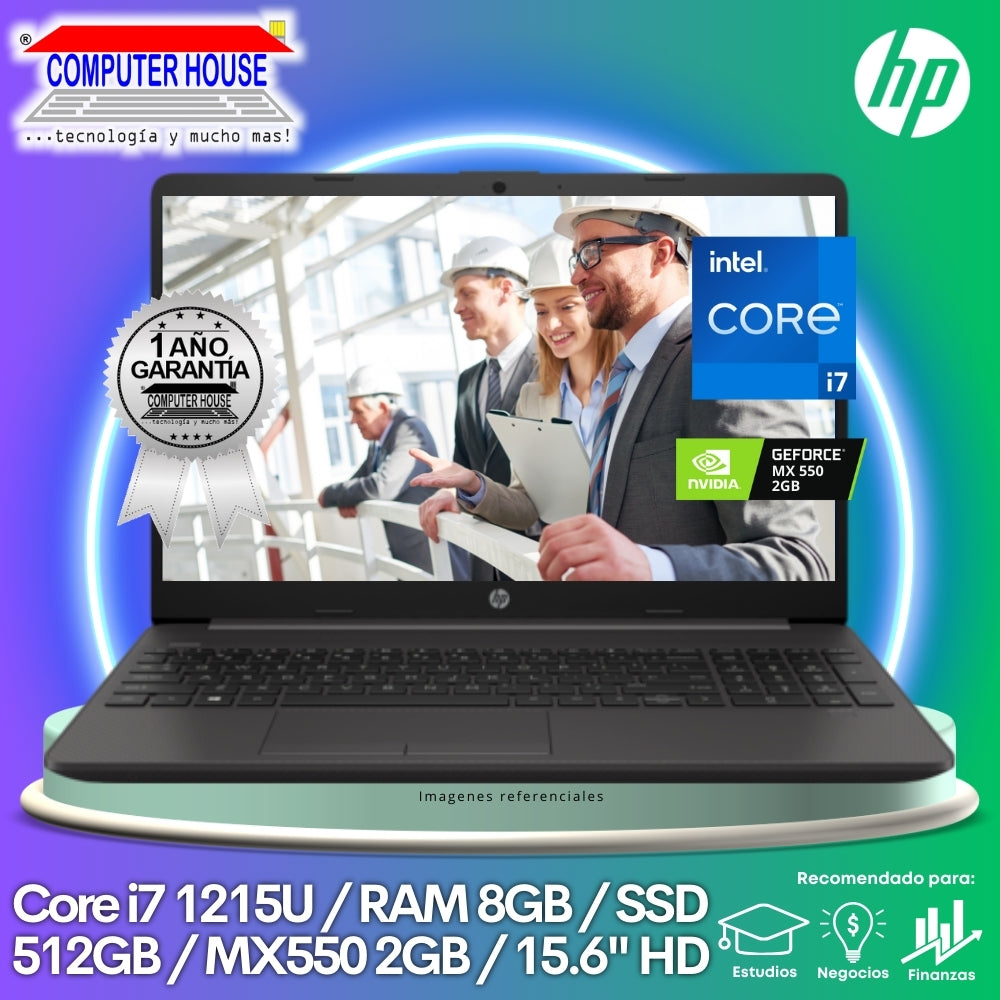 Laptop HP 250 G9, Core i7-1255U, RAM 8GB, SSD 512GB, 15.6″ HD, Video 2GB, FreeDos.