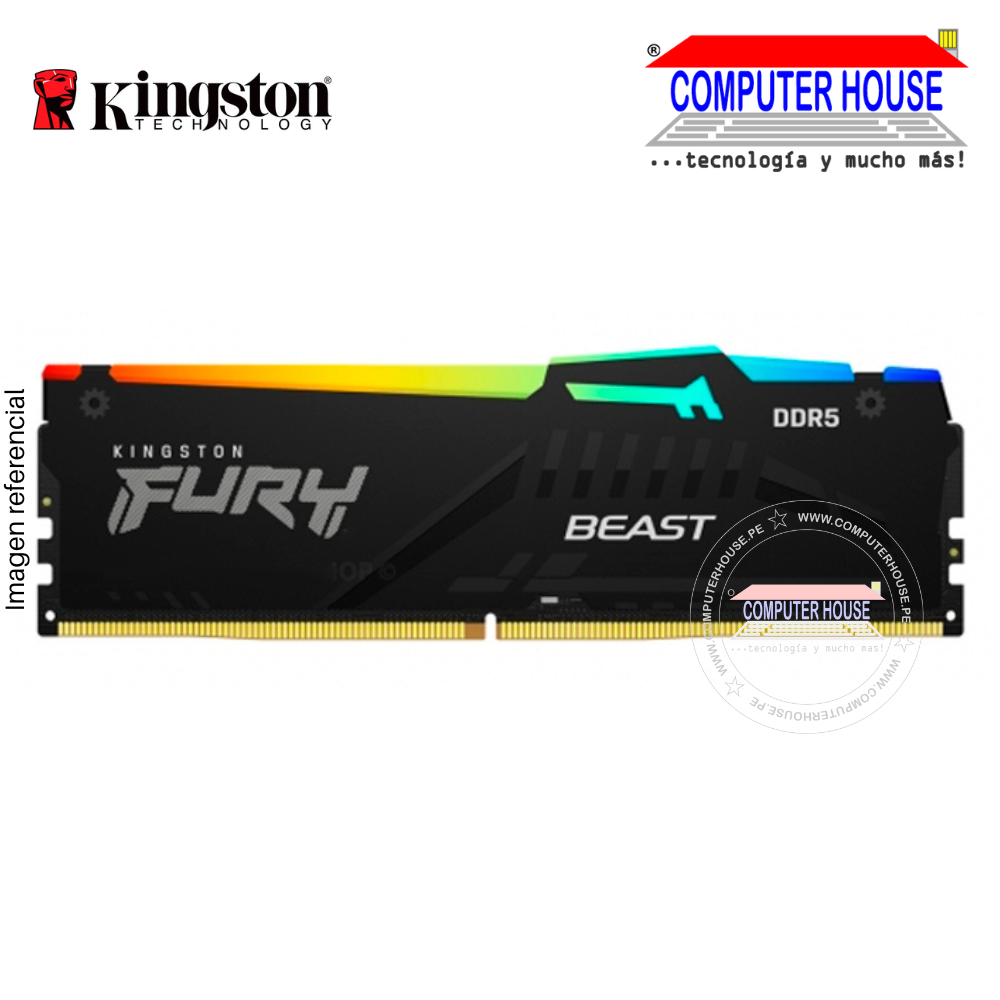 Memoria RAM DDR5 32GB KINGSTON DIMM 5200MHz, Fury Beast