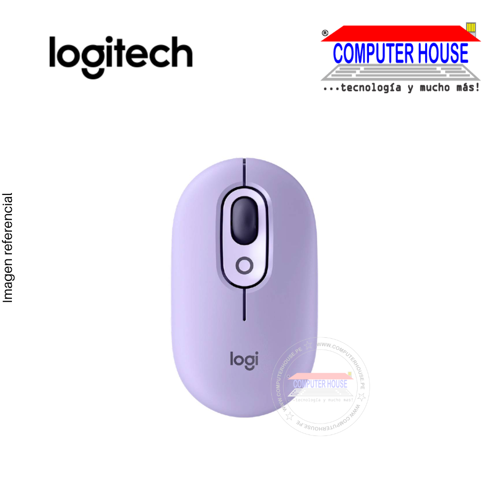 Mouse inalámbrico/bluetooth LOGITECH PoP, Cosmos Lavander Lilac (910-006647)
