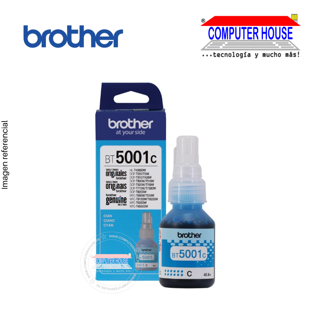 Tinta BROTHER BT5001C Cyan 48.8ml