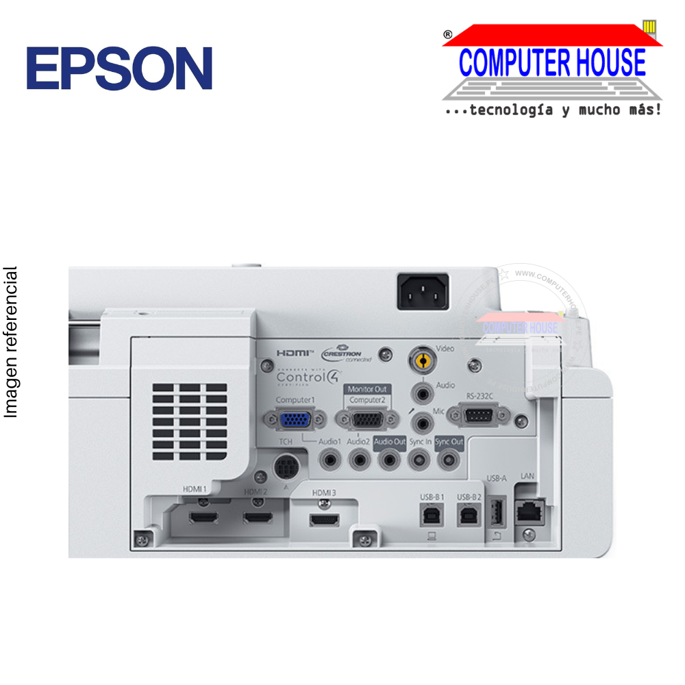 Proyector EPSON Laser Interactivo BrightLink EB-735Fi, 3600 Lumenes, 3LCD, HDMI/VGA/Wi-Fi/LAN/USB.