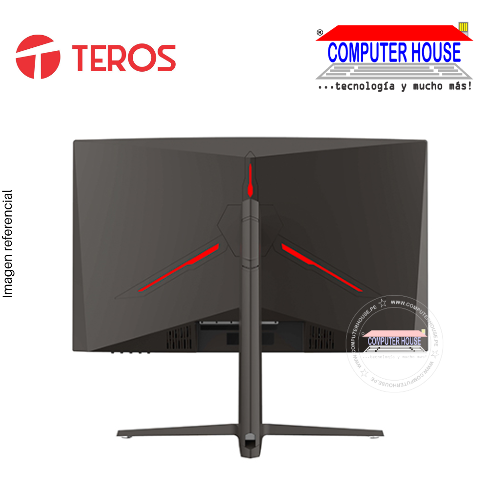 TEROS Monitor Gamer 27" TE-2763G, Flat (plano), 1920x1080 FHD, 240hz, 1MS, IPS, Display/HDMI, VESA