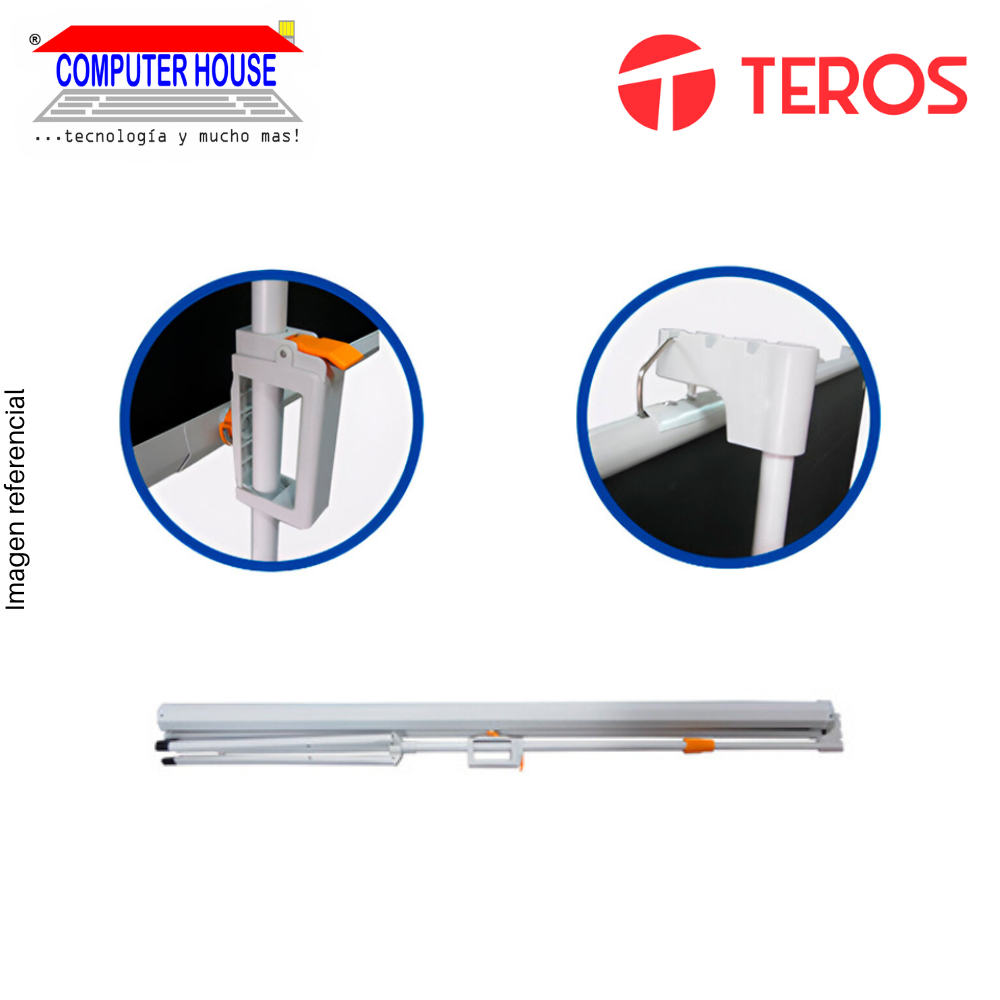 Ecran de Piso TEROS TE-9063W, 1.562x1.17m, 4:3, 80", blanco mate.