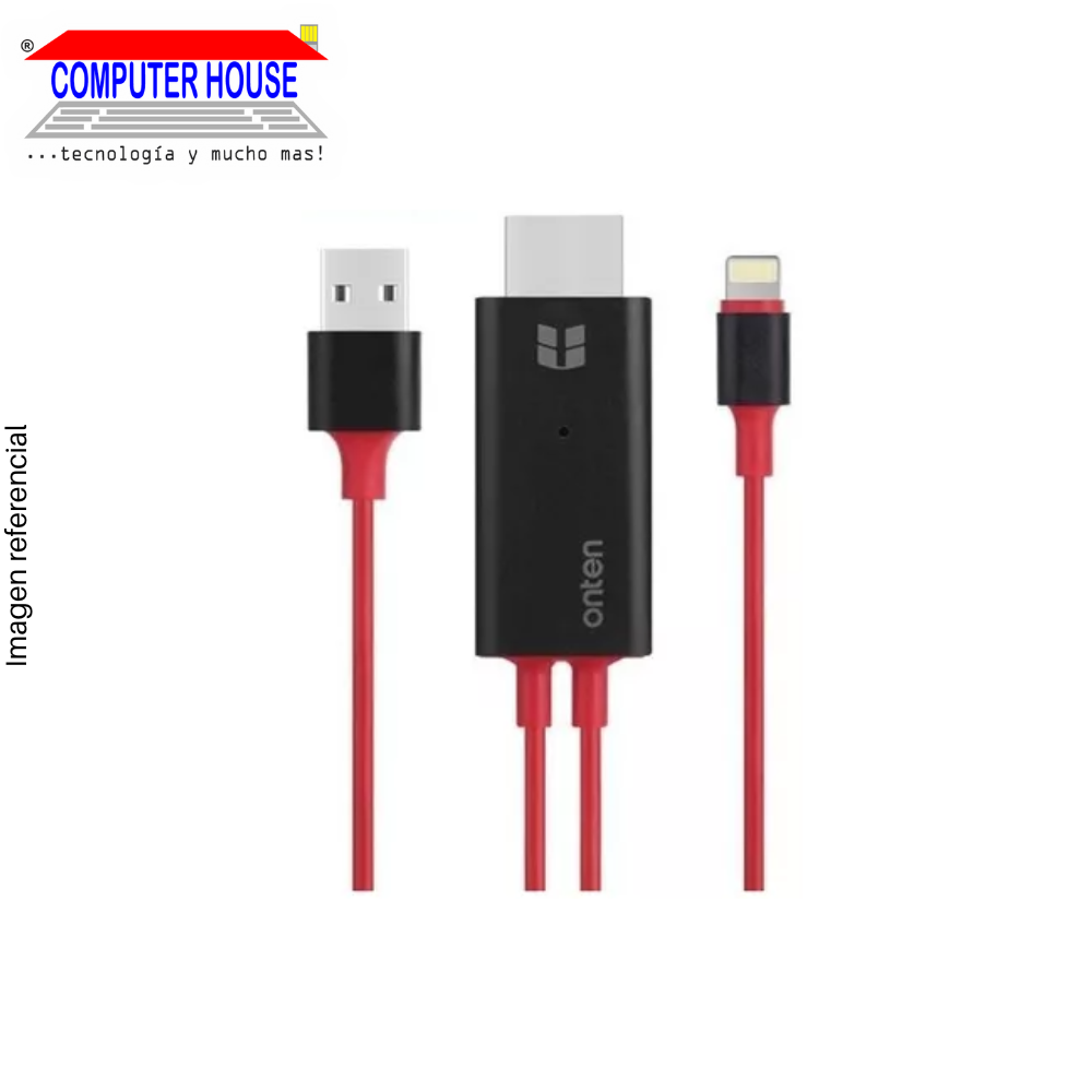 Onten OTN-7575S video adapter, HDMI to Lightning, 20cm.