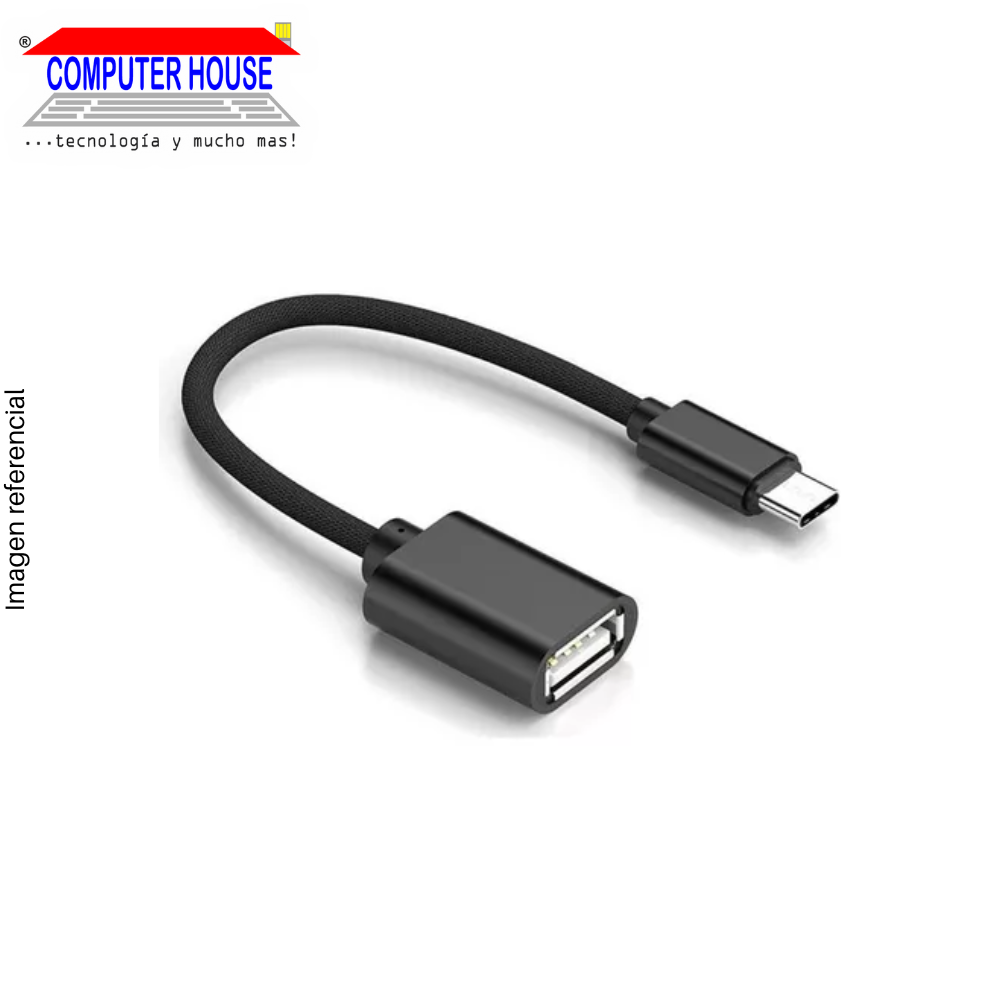 Generic OTG adapter, 1xUSB-Type C Male to 1xUSB-A Female.