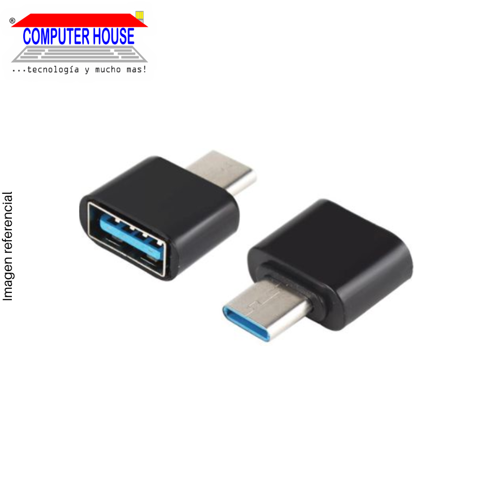 Generic OTG adapter, 1xUSB-Type C Male to 1xUSB-A Female.
