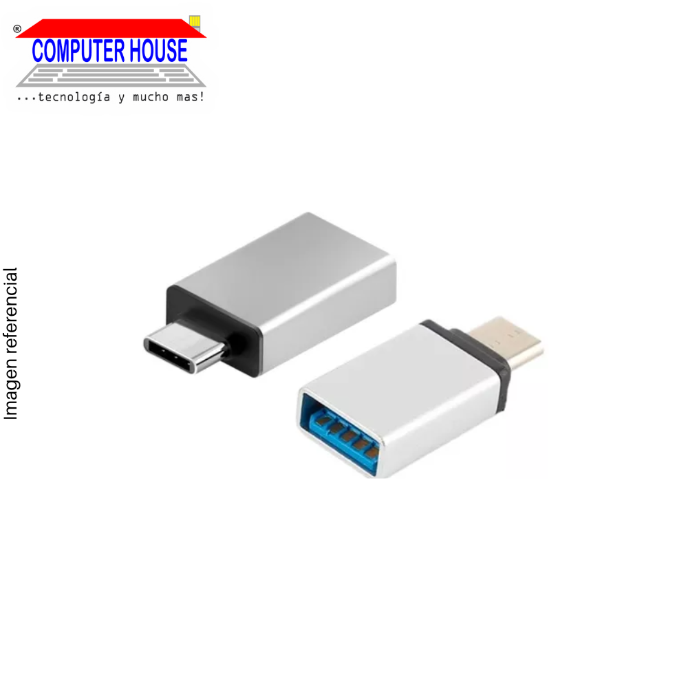 Generic OTG adapter, 1xUSB-Type C Male to 1xUSB-A Female.