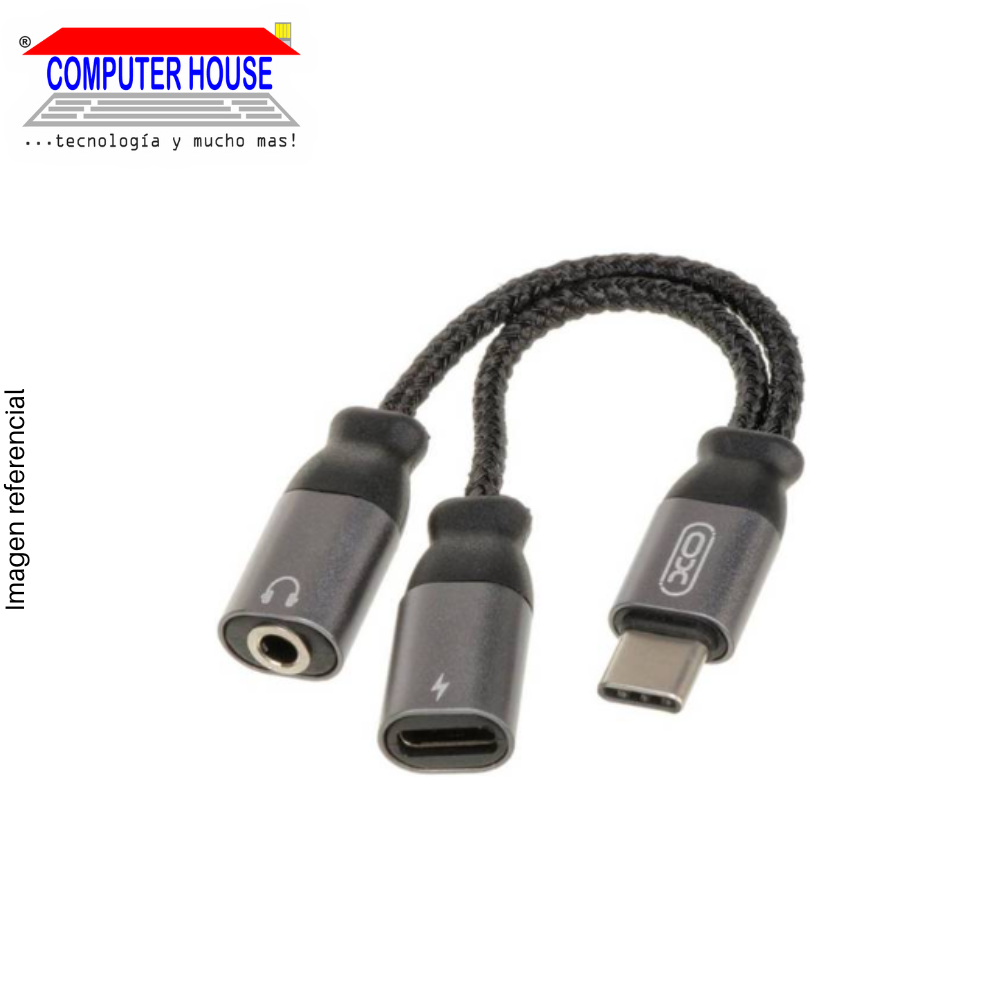 XO Plug/Jack Adapter 3.5mm Female + Type C Female to Type C connection (XO-NB-R160B)