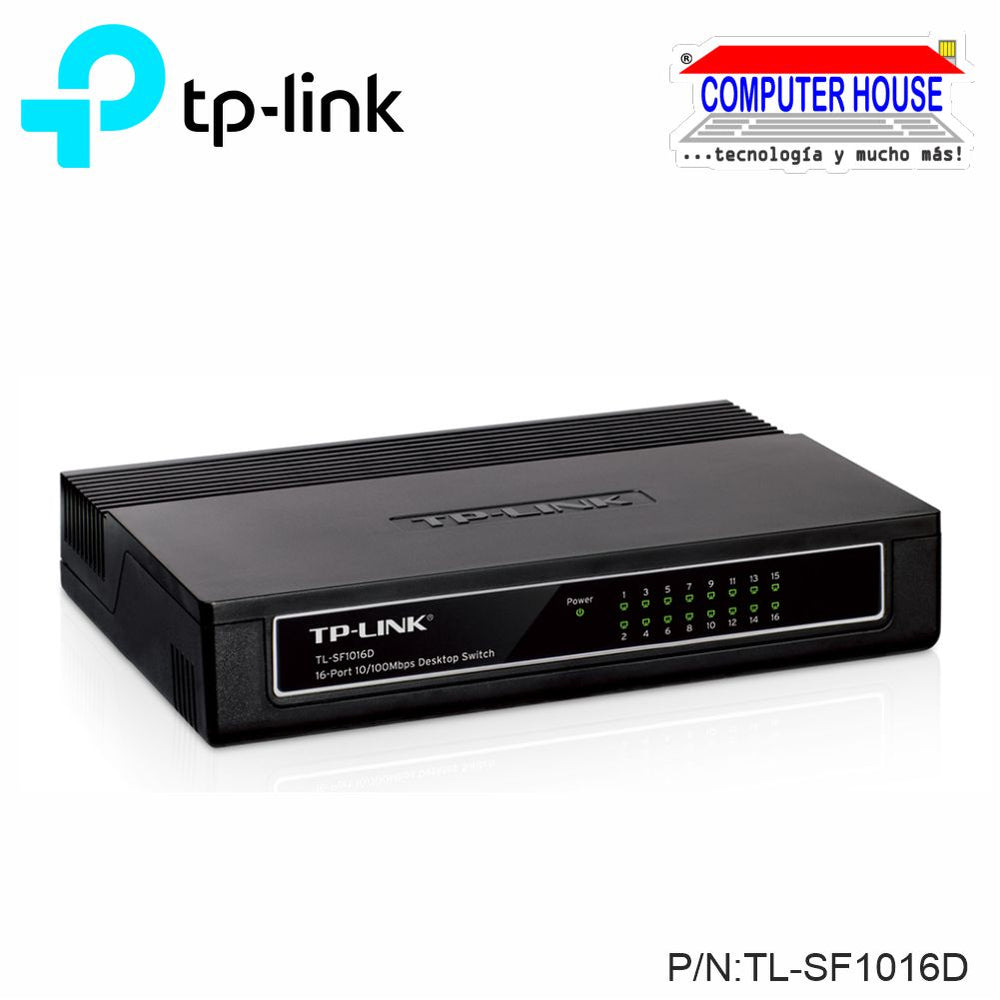 TP-LINK TL-SF1016D, Switch 16 puertos a 10/100 Mbps.