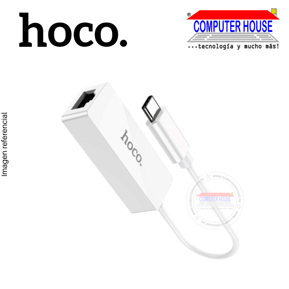 Adaptador HOCO UA22 USB-C / Type-C Wired 100 Mbps Ethernet Adapter