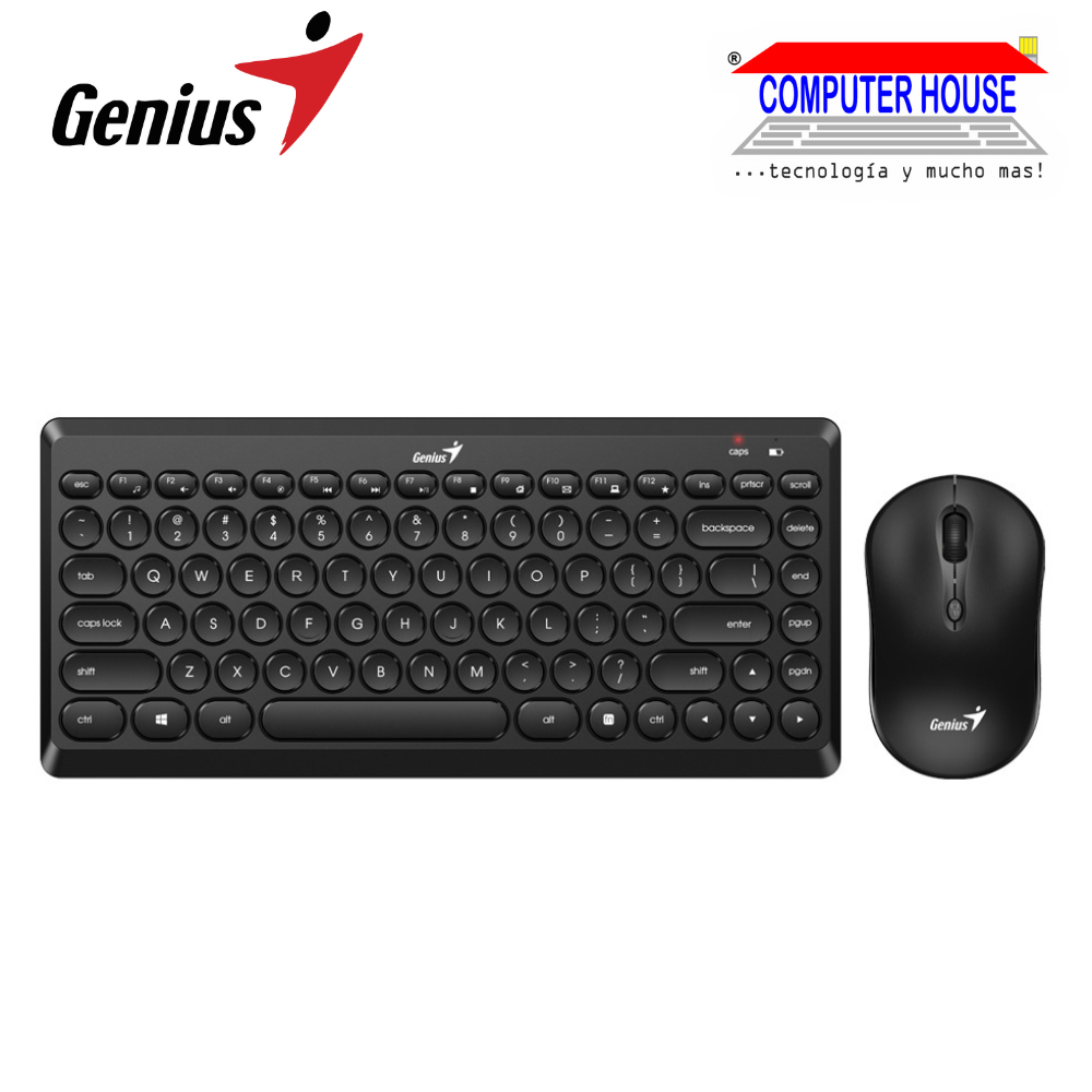 GENIUS Kit inalámbrico Luxemate Q8000 Teclado Mouse (31340013401) conexión USB.