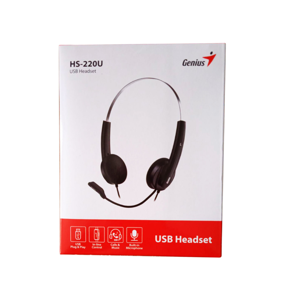 Audífono alámbrico GENIUS HS-220U Street Style con micrófono salida USB (31710020400)